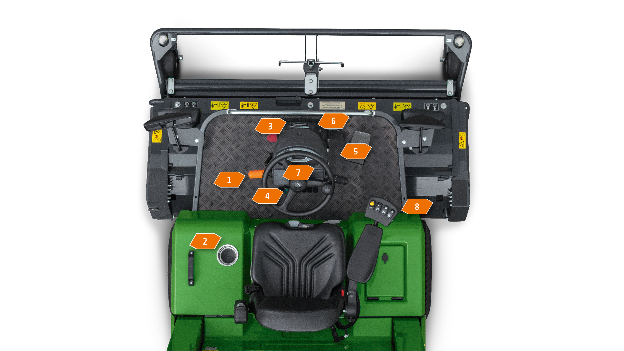 The driver's seat is a key element