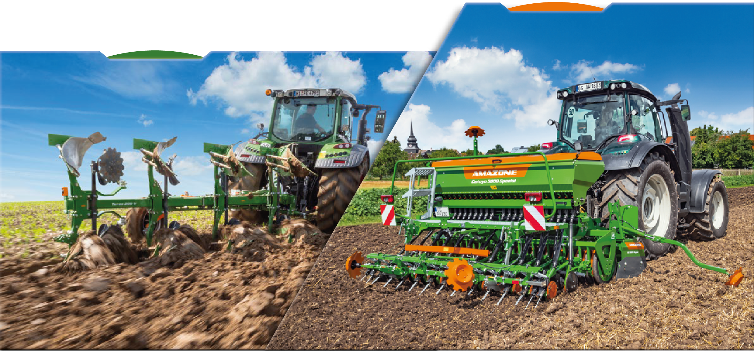 Example combination | Teres 200 mounted reversible plough combined with Cataya 3000 Special harrow-mounted seed drill combination DreamTeam Pflugsaat_Zeichenfläche 1-01