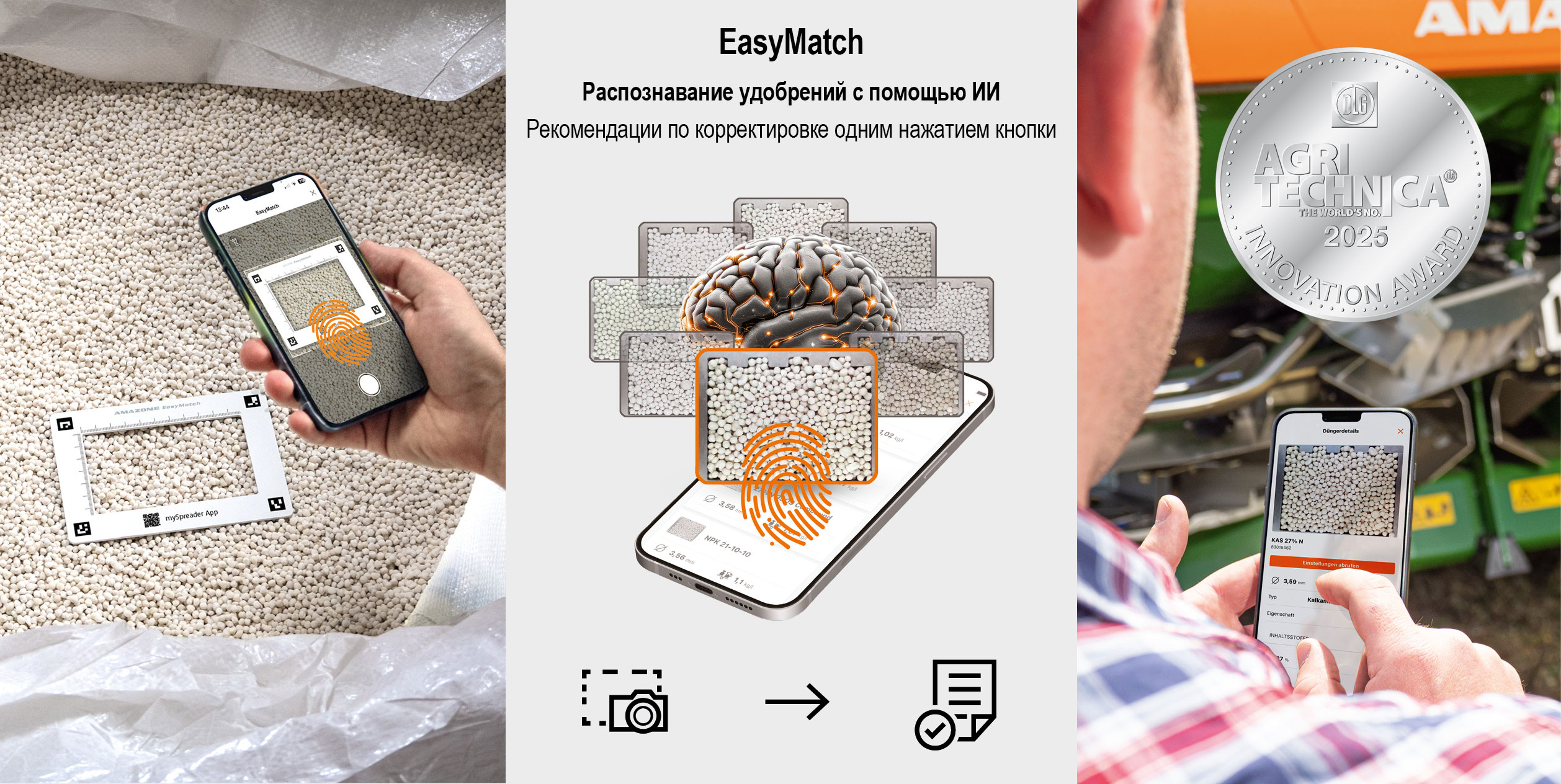 С EasyMatch цифровой отпечаток пальца определяется на основе множества факторов с помощью искусственного интеллекта (ИИ)