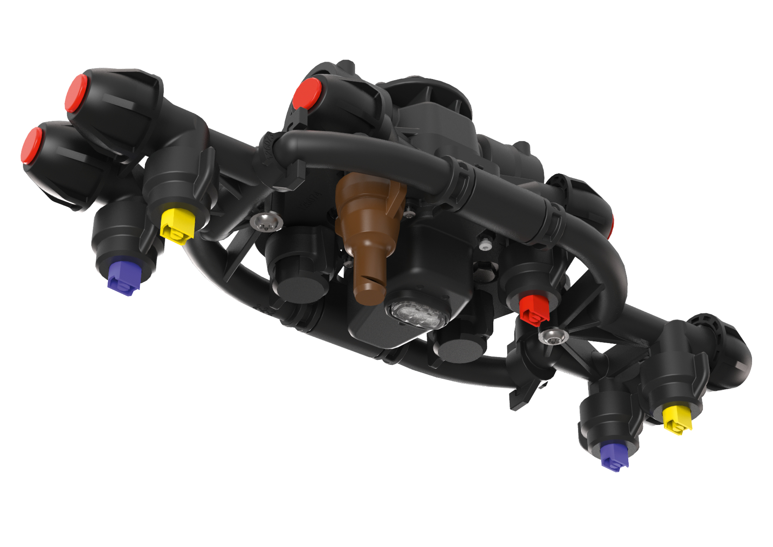 El nuevo juego de prolongación AmaSelect twin con la máxima flexibilidad y una distancia entre boquillas de 25 cm (© AMAZONE: Duesenkörper_Verlagerungssatz 2-2-2_unten_pers_457_d1_250729_GO.jpg) AmaSelect twin - Teaser
