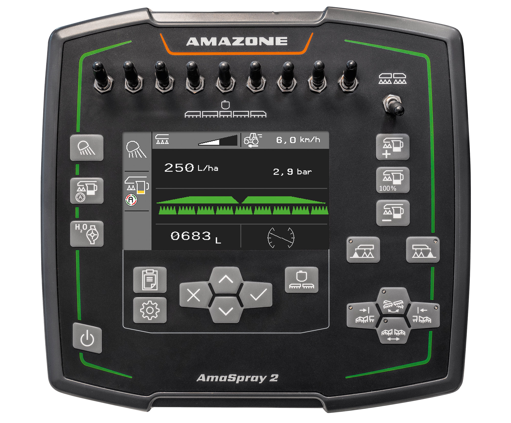 AmaSpray 2 con 9 interruptores basculantes para hasta 9 anchos parciales (© AMAZONE: AmaSpray2_d0_kw_P6104931_d1_250814_GO.jpg) AmaSpray 2 - Teaser
