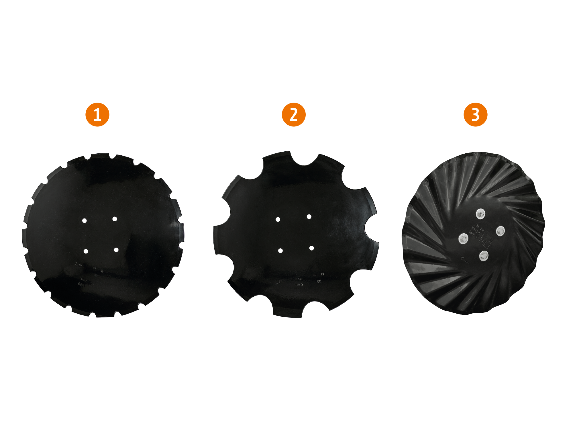 The selection of the correct disc – coarse-serrated, fine-serrated or ...