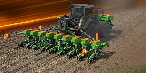 Precea precision air seeder and AmaTron 4 from AMAZONE