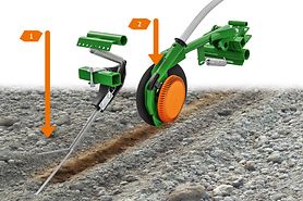 Cataya harrow-mounted conventional seed drill